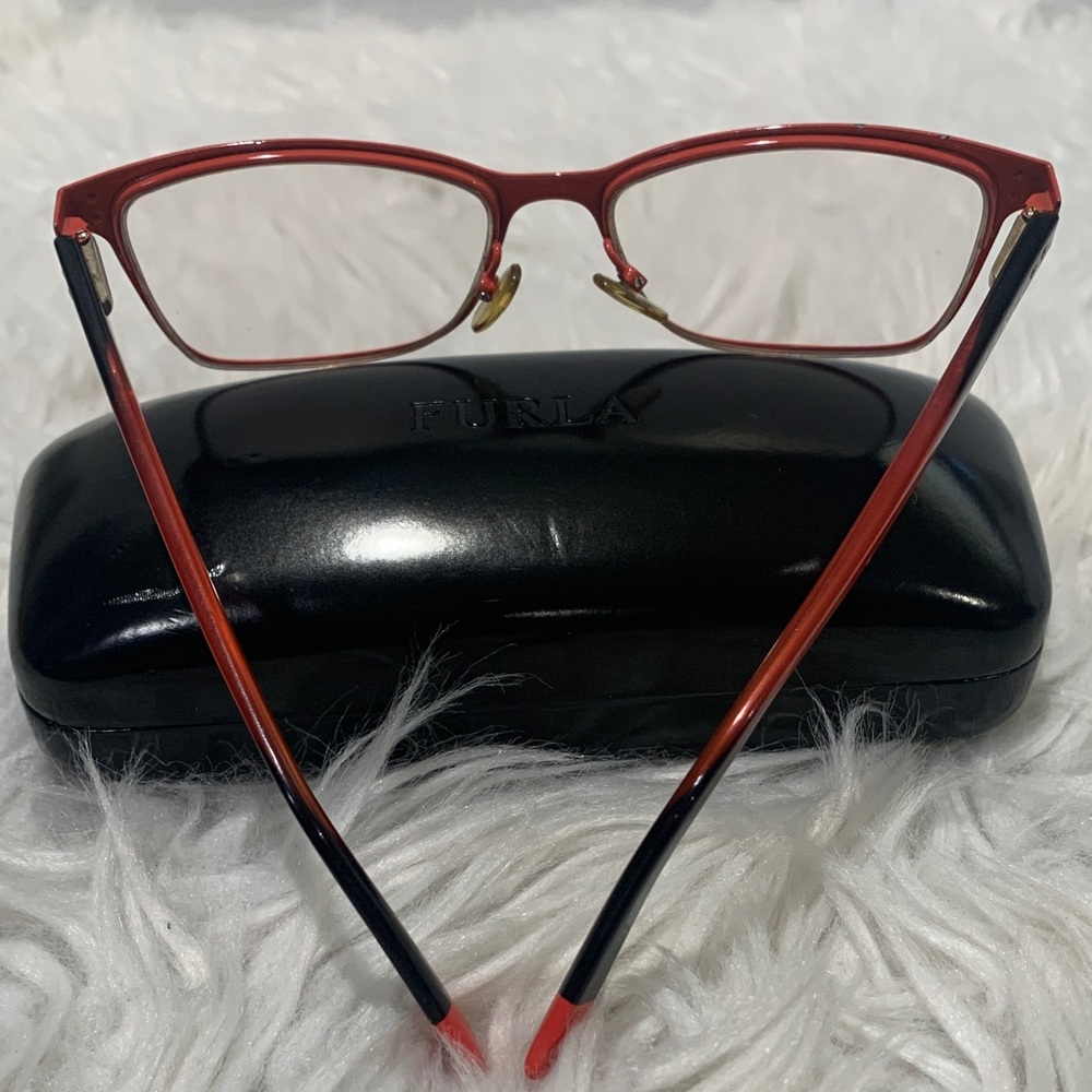 FURLA Zizi Women’s Eyeglass Frame only in Red and Black - Picture 7 of 15